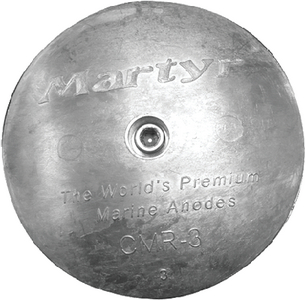 MARTYR 5/" 5 in Trim Tab Tabs Rudder Button Saltwater Zink Zinc Anode CMR-4 CMR04