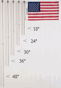 Flag Pole with Charlevoix Flag Clips30 Inch Flag Staff 