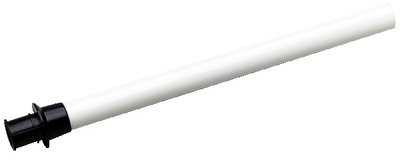 THM 1-1/8 Inch Overflow Drain Tube - 12 Inch Straight PVC Drain Pipe