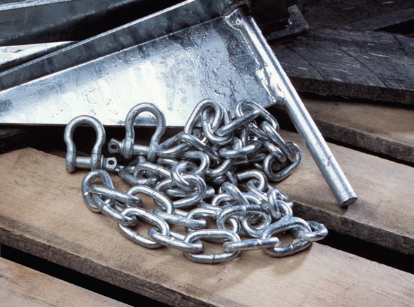 Danforth 95131 3/16" X 4' Galvanized Chain - Tie Down 95131 - Anchor