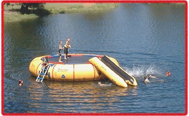Safe, Durable, Fun....Water trampolines are the way you can bust open the envolope of fun on the lake.