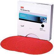 3M 01185 6" P1200A Grit Red Abrasive Hookit Film Discs 25/Box