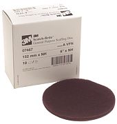 3M 07467 6" Maroon General Purpose Scuffing Discs 10/Box