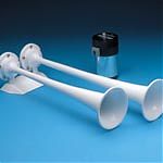 AFI 10122 12V White Dual Trumpet Air Horn