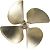 Acme 209 13" X 12.5" .080 Cup 1" Bore LH Propeller