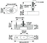 Airmar B265C-LM Bronze TH Low Medium Chirp MIX-N-MATCH Transducer