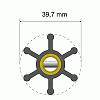 Albin Pump Premium Impeller Kit - 39.7 X 9.5 X 19.2MM - 6 Blade - Pin Insert