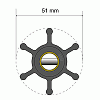 Albin Pump Premium Impeller Kit - 51 X 22 X 12.7MM - 6 Blade - Pin Insert