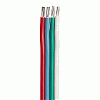 Ancor Flat Ribbon Bonded Rgb Cable 14/4 Awg - Red, Light Blue, Green & White - 100´