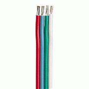 Ancor Flat Ribbon Bonded Rgb Cable 18/4 Awg - Red, Light Blue, Green & White - 100´
