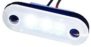 Aqua Signal 164037 Santiago 3-LED Oval Courtesy Light - Red