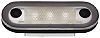 Aqua Signal 164207 Stainless Steel Santiago 3-LED Courtesy Light - White