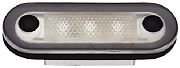 Aqua Signal 164207 Stainless Steel Santiago 3-LED Courtesy Light - White