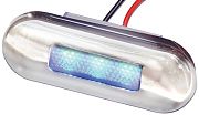 Aqua Signal 164237 Stainless Steel Santiago 3-LED Courtesy Light - Red