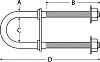 Attwood 33923 Bow Eye U-Bolt - 2-3/4" x 3/4"