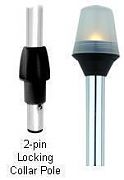 Attwood 5110487 48" Universal Frosted Globe Pole