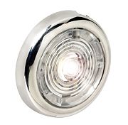 Attwood 6342A7 1.5" Stainless Steel LED Round Interior/Exterior Light - Amber