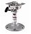Attwood Swivl-Eze 238913LSM1 Lakesport 2-3/8" Bell Pedestal - 12" Fixed Height Post With Seat Mount