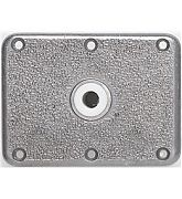 Attwood Swivl-Eze 6483 Lock´N-Pin Stainless Steel Base Plate, Bronze Bushing - 4" x 8", Non-Thraded Bushing