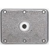 Attwood Swivl-Eze 64839 Lock´N-Pin Stainless Steel Base Plate, Nylon Bushing - 4" x 8" Non-Threaded Bushing