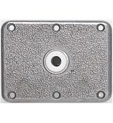 Attwood Swivl-Eze 64839 Lock´N-Pin Stainless Steel Base Plate, Nylon Bushing - 4" x 8" Non-Threaded Bushing