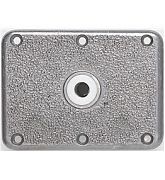 Attwood Swivl-Eze 66839 Lock´N-Pin Stainless Steel Base Plate, Nylon Bushing - 6" x 8", Non-Threaded Bushing