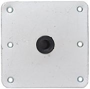 Attwood Swivl-Eze 67729 075 Series LOCK´N-PIN Zinc Plated Steel Base 7" X 7", NON-THREADED, Acetyl Bushing, Bulk