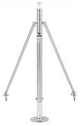 Attwood Swivl-Eze 903-009-S Stainless Steel Fixed Height Ski Tow Pylon 45"H, with 6" Dia. SS Threaded Flush Mt Base