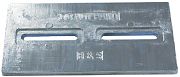 B&S Marine BSM12X6X12S Zinc Plate 1/2X6X12 with Slots