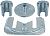 B&S Marine BSMBRAVO23KITZ Zinc Kit Bravo 2 and Bravo 3