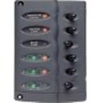 BEP Marine CSP6F Gray 6 Switch Spray Proof Switch Panel