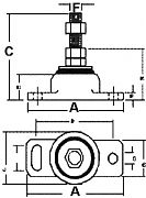 Barr Marine 80006 Engine Mount Sgl Adj 3/4" Bolt
