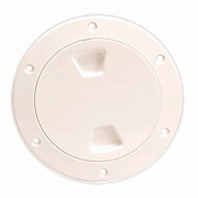Beckson 4" Smooth Center SCREW-OUT Deck Plate - Beige