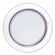 Beckson 6" Clear Center PRY-OUT Deck Plate - White