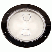 Beckson 6" Clear Center SCREW-OUT Deck Plate - Black