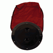 Beckson 6" STOW-AWAY Deck Plate - Black with 12" Bag