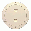 Beckson 6" Smooth Center SCREW-OUT Deck Plate - Beige