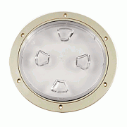 Beckson 8" Clear Center SCREW-OUT Deck Plate - Beige