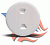 Beckson DP50W 5" White Twist-Out Deck Plate