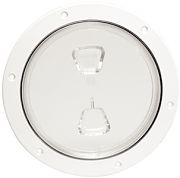 Beckson DP84W 8-1/2" White Diamond Screw Out Deck Plate