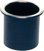 Beckson GH33B1C Black with Chrome Recessed Drink Holder