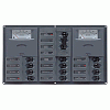 Bep Ac Circuit Breaker Panel with Analog Meters, 12SP 2DP AC230V Stainless Steel Horizonal