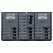Bep Ac Circuit Breaker Panel with Analog Meters, 2SP 1DP AC120V