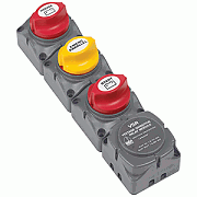 Bep Vertical Battery Switch Cluster with Dvsr - 1 ENGINE/2 Batteries
