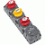 Bep Vertical Battery Switch Cluster with Dvsr - 1 ENGINE/2 Batteries