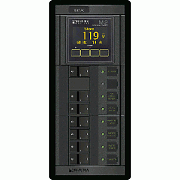 Blue Sea 1505 - 360 Panel - Main + 6 Position 120V Ac Flat Rocker with M2 Ac Multimeter