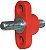 Blue Sea 2204 Small Red 250A Feed-Through Terminal 3/8"-16 Stud