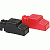 Blue Sea 4018 Square Cablecap Insulators Pair Red/Black