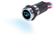 Blue Sea 4180 15A Push Button Backlit Switch OFF-ON