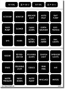 Blue Sea 4215 Label Kit DC H2O 30 Square Black V1